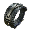 Pulseira Bracelete de Couro Punk - Rocktude