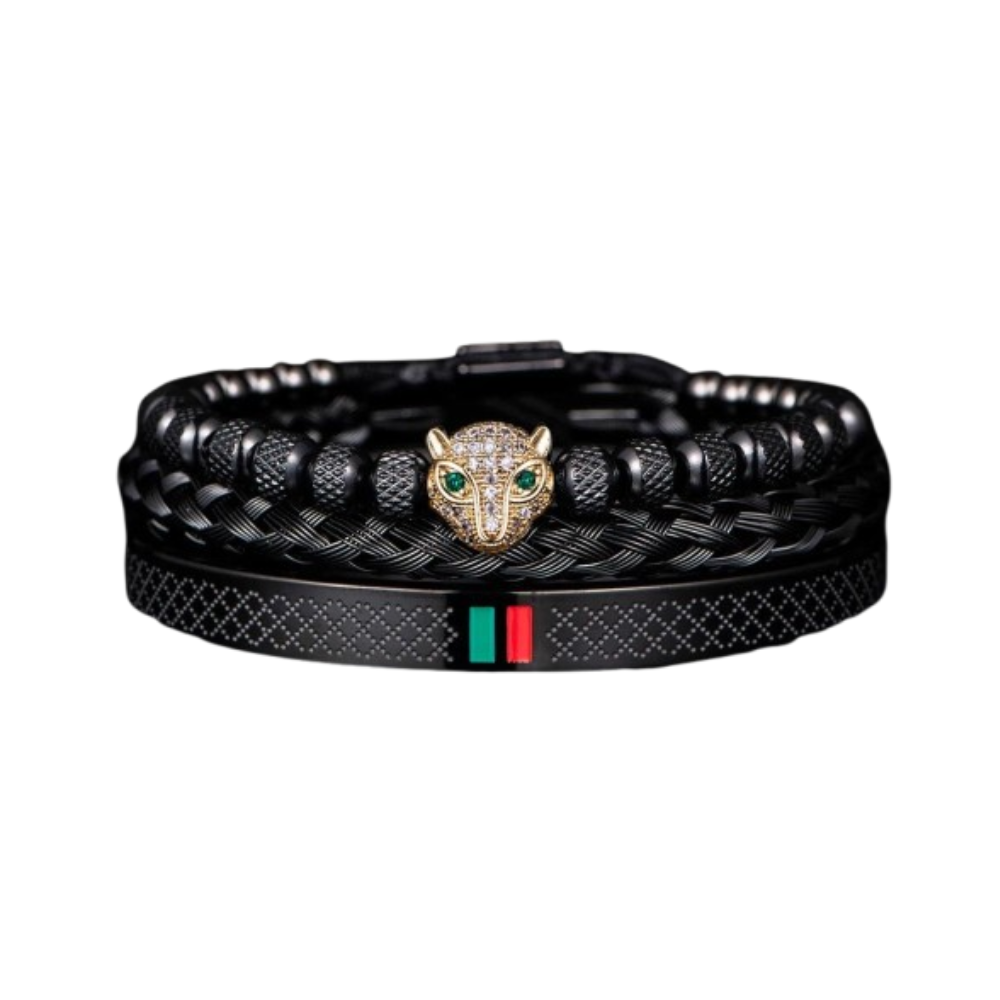 Pulseira Bracelete de Leopardo Kit 3 Unidades