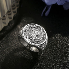 Anel São Bento Ajustável Prata 925