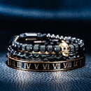 Pulseira Skull Luxuria Kit com 3 peças - Rocktude