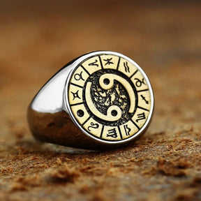 Anel Signo do Zodíaco Forjado - Rocktude
