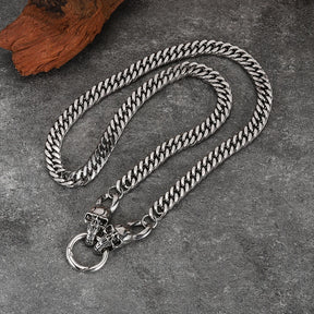 Corrente de Cintura Skull Cubana Aço Inox