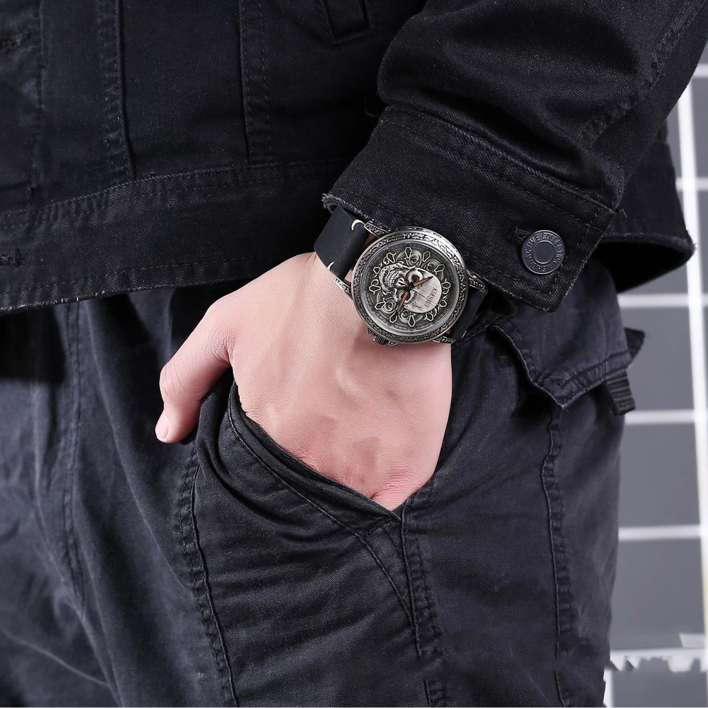Relógio Skull Quartz Rocktude | Rocktude