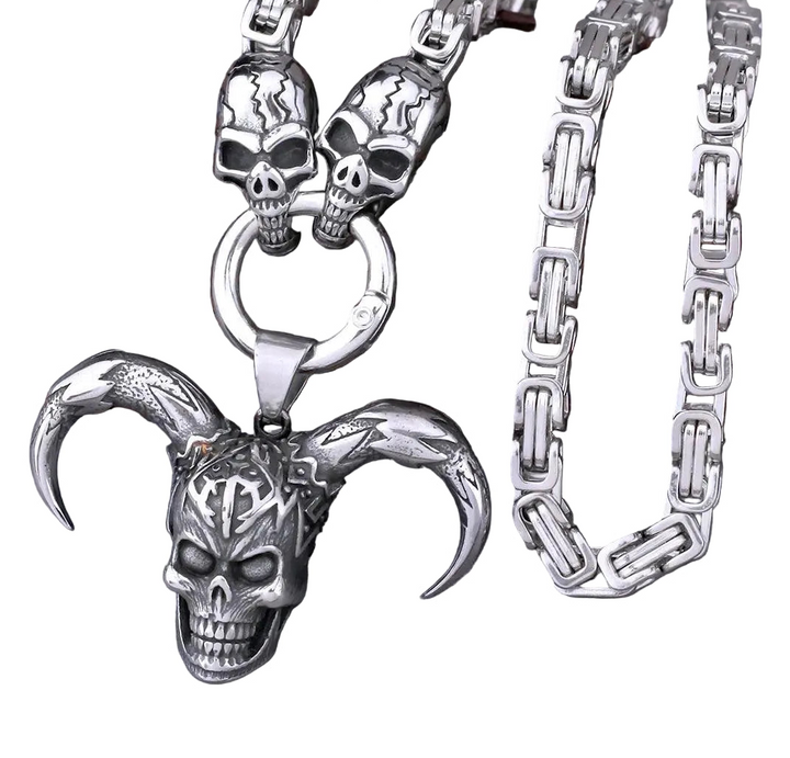 Colar Masculino Palhaço Skull - Rocktude
