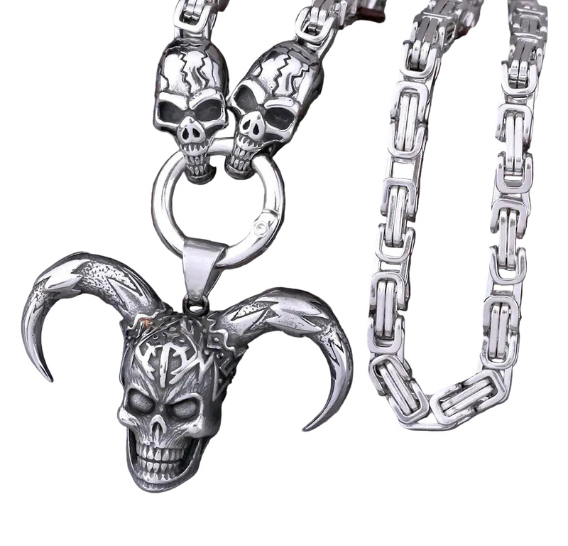 Colar Masculino Palhaço Skull - Rocktude