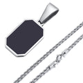 Colar Cordão Baiano Pingente Pedra Preta - Rocktude