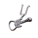 Colar Guitarra Skull Abridor de Garrafas - Rocktude