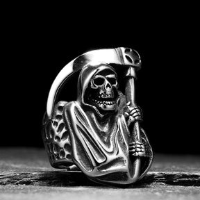Anel Skull Ceifador Sickle Aço Inox