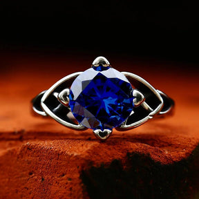 Anel Feminino Pedra Azul