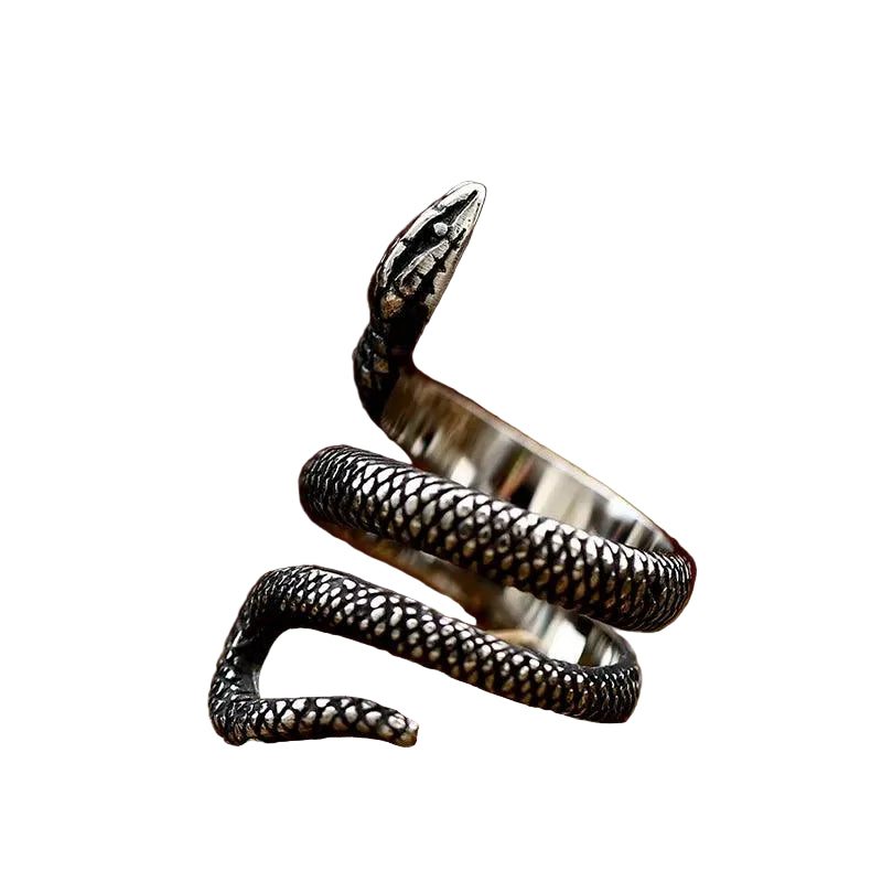 Anel Cobra Rattler Aço Inoxidável - Rocktude