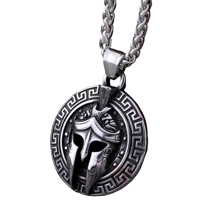 Colar Máscara Guerreiro Spartan Aço Inox - Rocktude