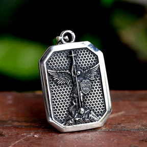 Colar Amuleto São Miguel Aço Inox