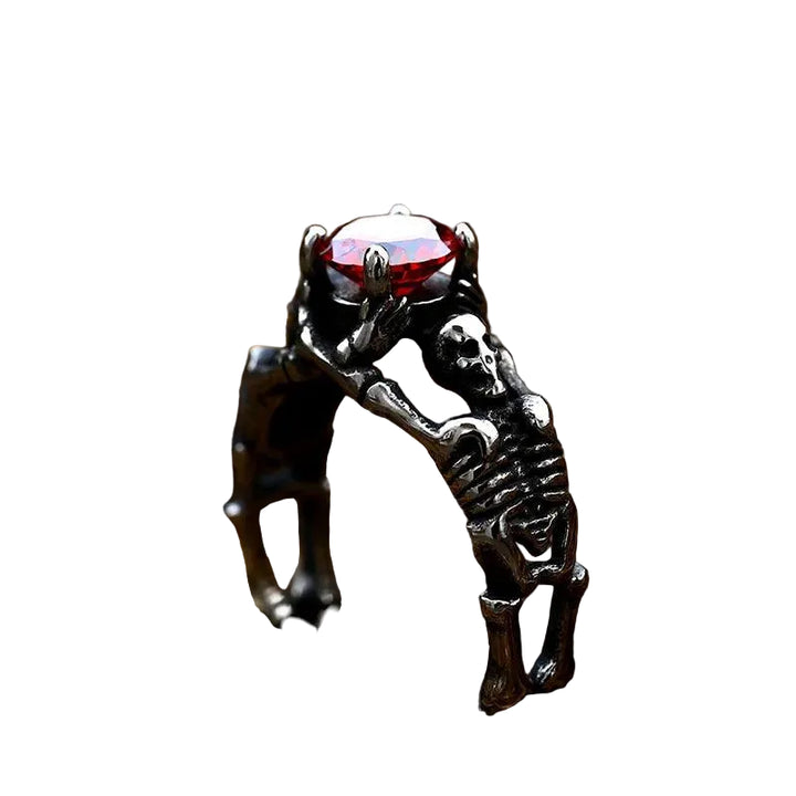 Anel Aliança Skull Skeleton - Rocktude
