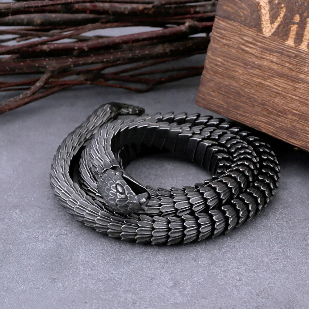 Colar snake ouroboros aço inox | Rocktude