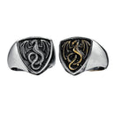 Anel Dragon Shield Aço Inox