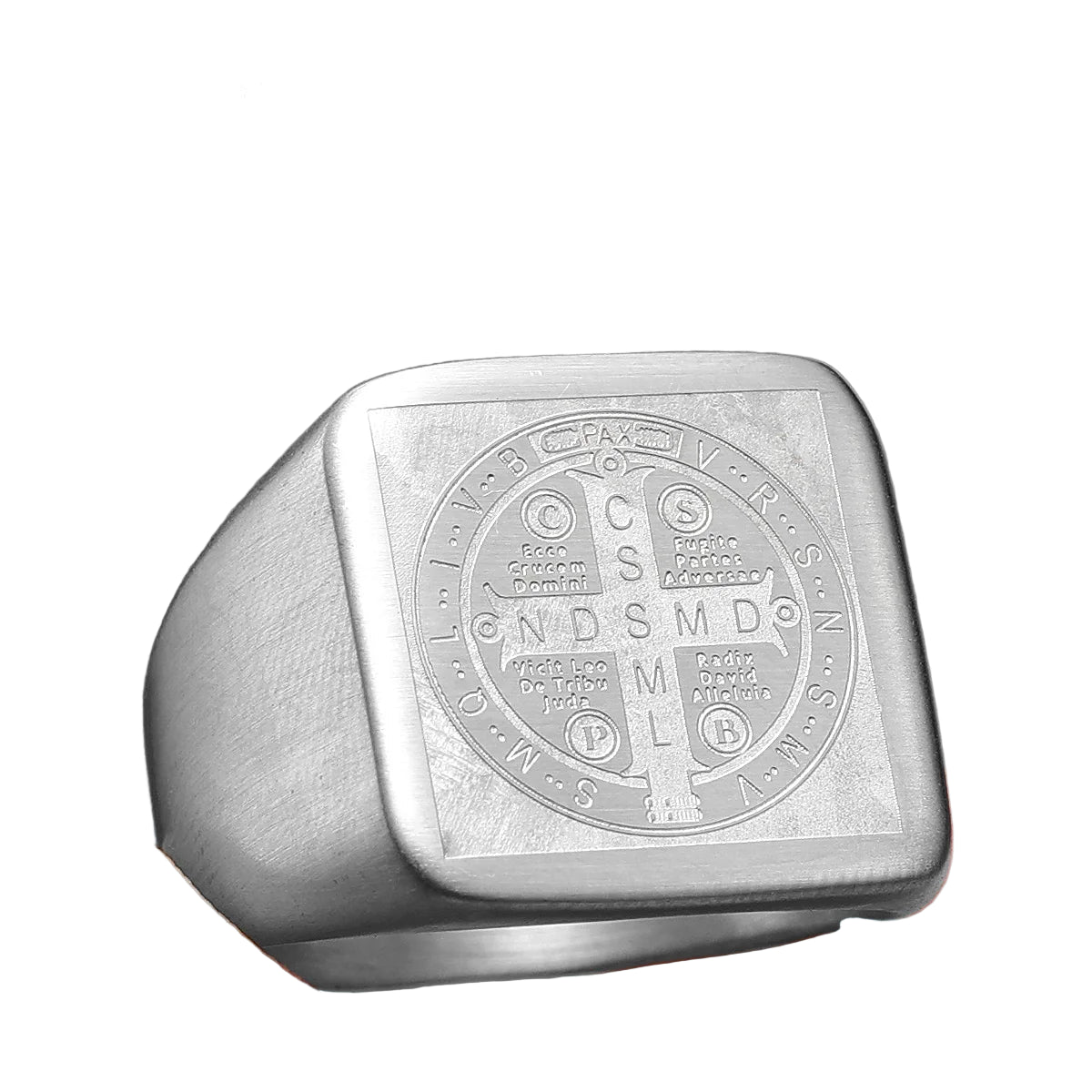 Anel Quadrado São Bento Aço Inox