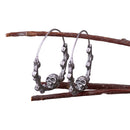 Brinco Argola Skull Aço Inox - Rocktude