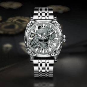 Relógio Skull Automático Aço Inoxidável