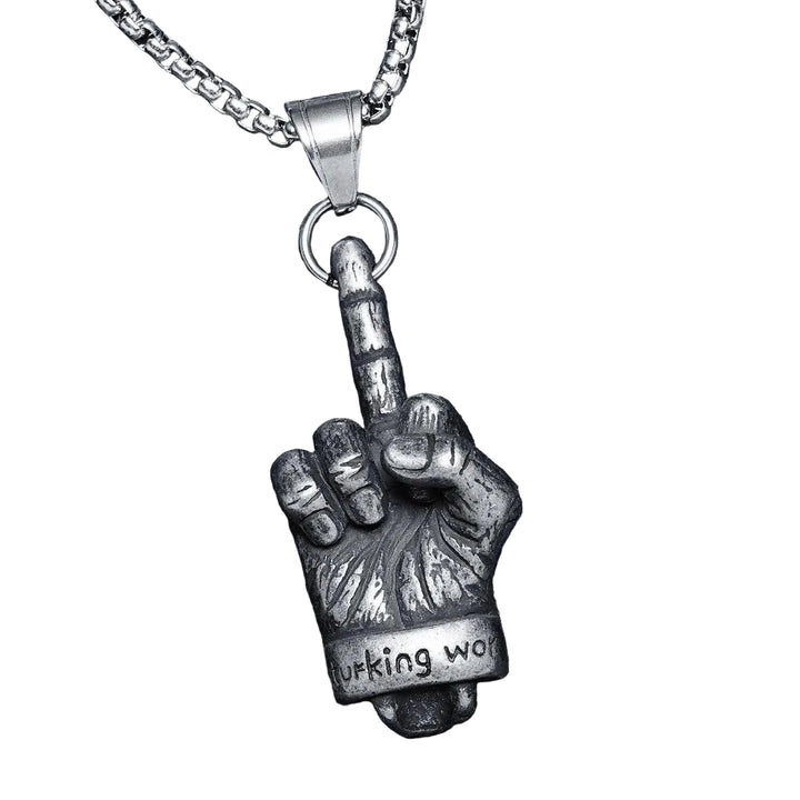 Colar Rebelde Dedo do meio - Rocktude