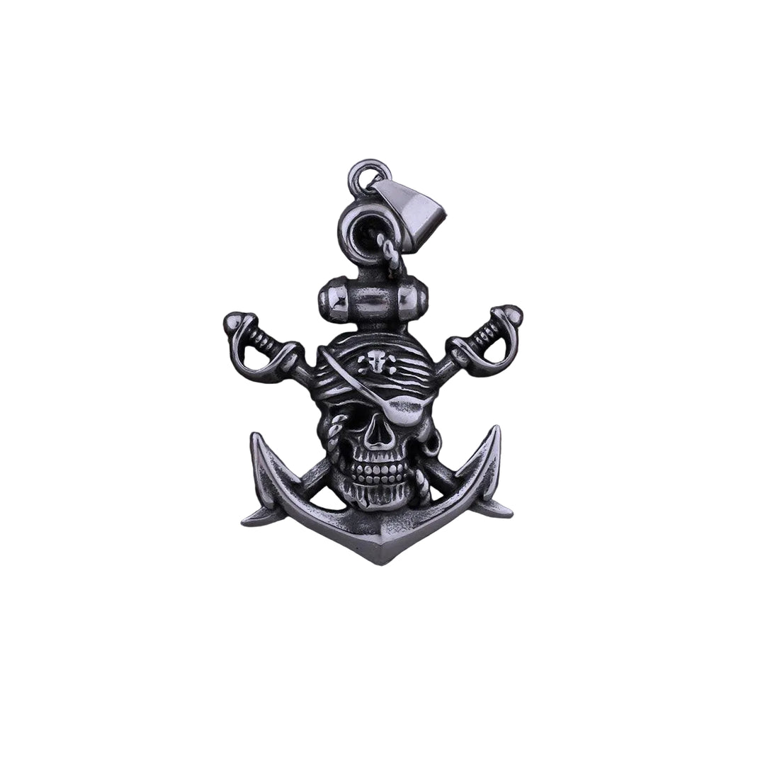 Colar Pirata Cravejado Âncora - Rocktude