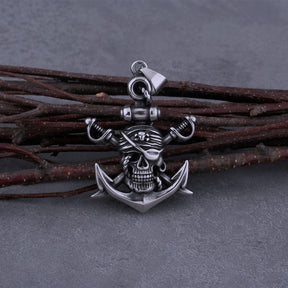 Colar Pirata Cravejado Âncora - Rocktude