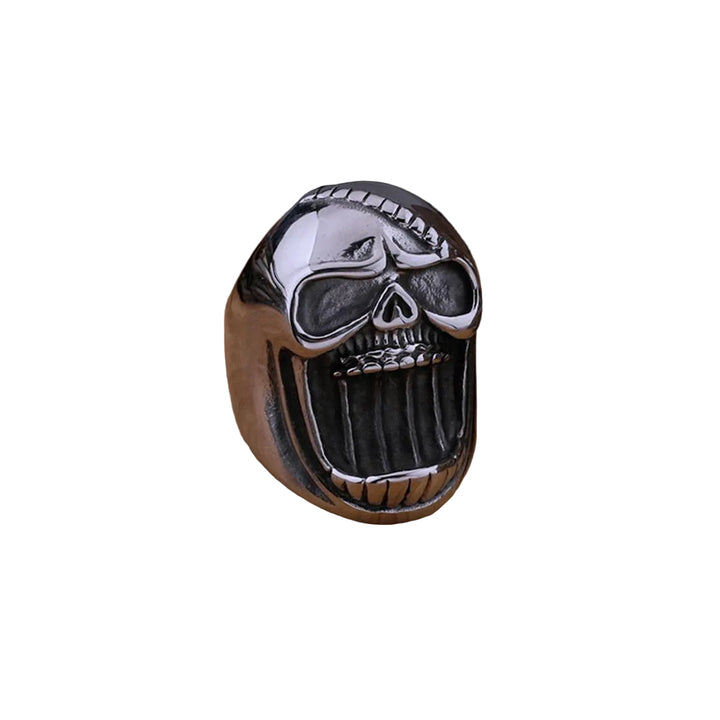 Anel Caveira Skull Abridor de Garrafa Aço Inox - Rocktude