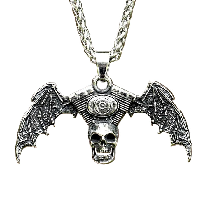 Colar Pingente skull With Wings Motor Harley Davidson - Rocktude