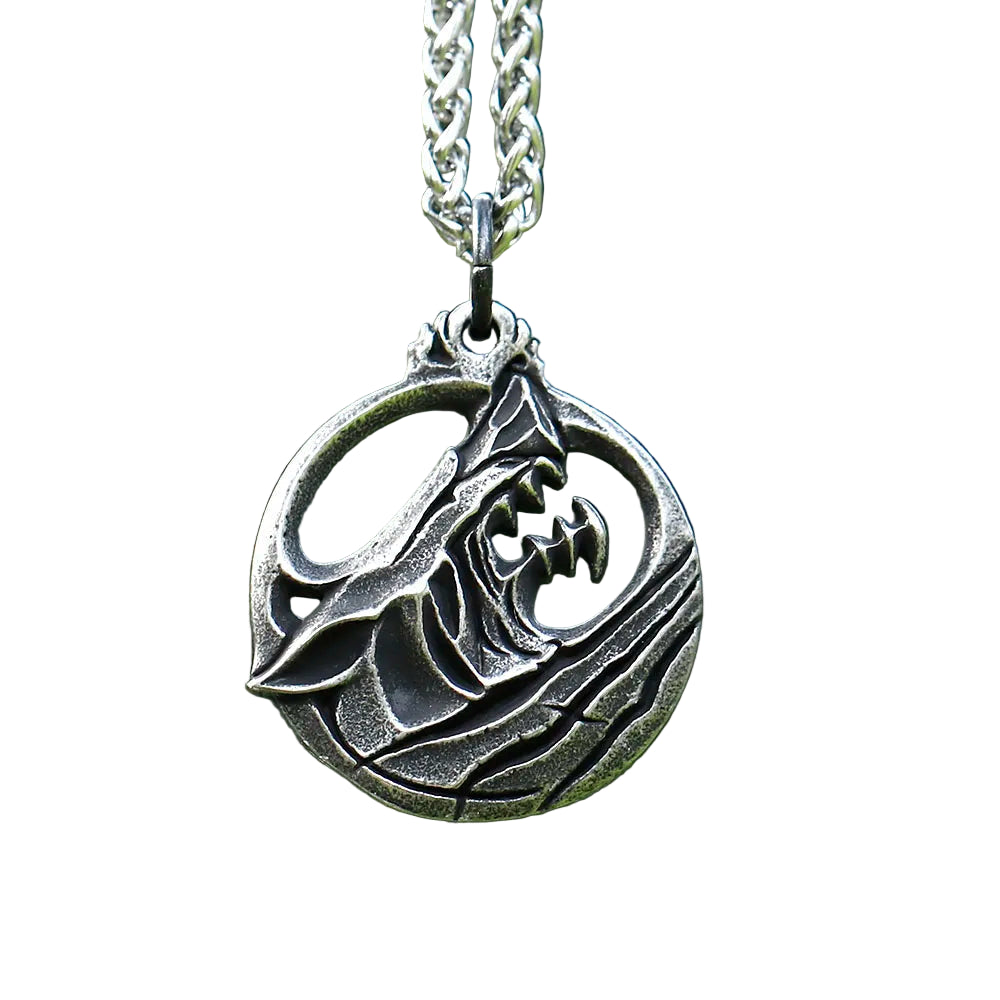 Colar Viking Pingente Lobo Aço inox