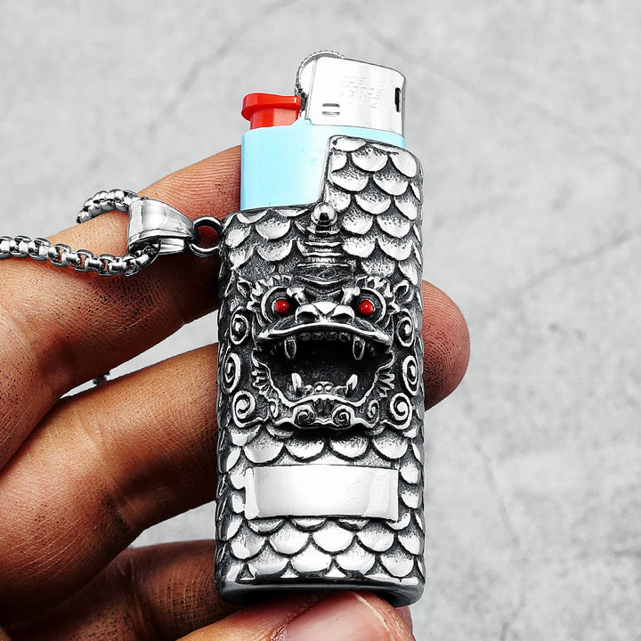 Colar Case Dragon Aço Inox