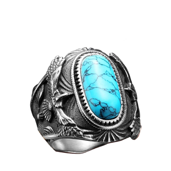 Anel Pedra Turquesa - Rocktude