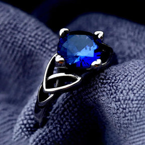 Anel Feminino Pedra Azul