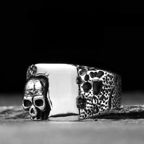 Anel Skull Punk Rock Aço Inox