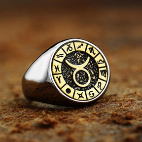 Anel Signo do Zodíaco Forjado - Rocktude