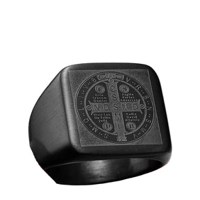 Anel Quadrado São Bento Aço Inox