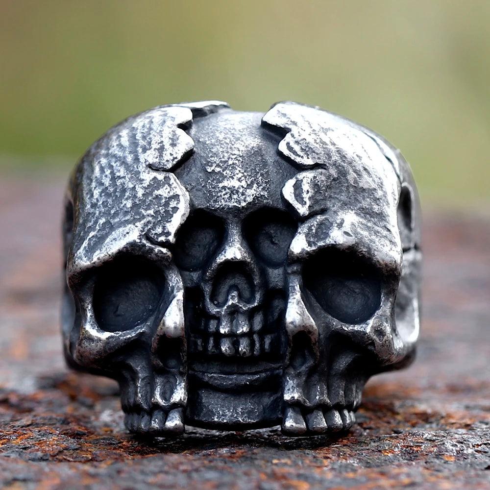 Anel 3D Skull Rebirth - Rocktude