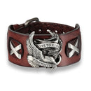 Pulseira Couro Águia Retrô