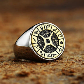 Anel Signo do Zodíaco Forjado - Rocktude
