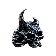Anel Skull Horns Diabólico - Rocktude