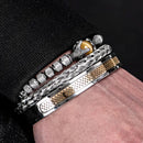 Pulseira Olho de Tigre Super Luxo 3 Peças - Rocktude