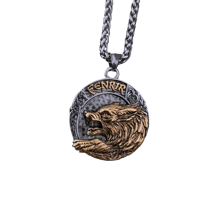 Colar Masculino Viking Lobo - Rocktude