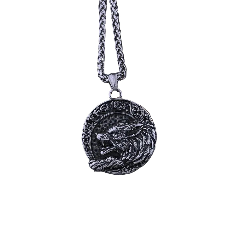 Colar Masculino Viking Lobo - Rocktude