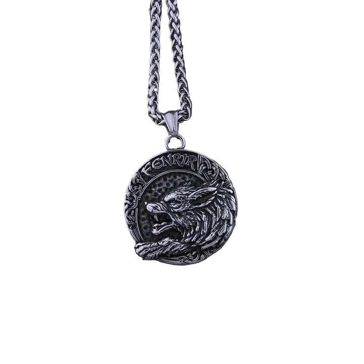 Colar Masculino Viking Lobo - Rocktude