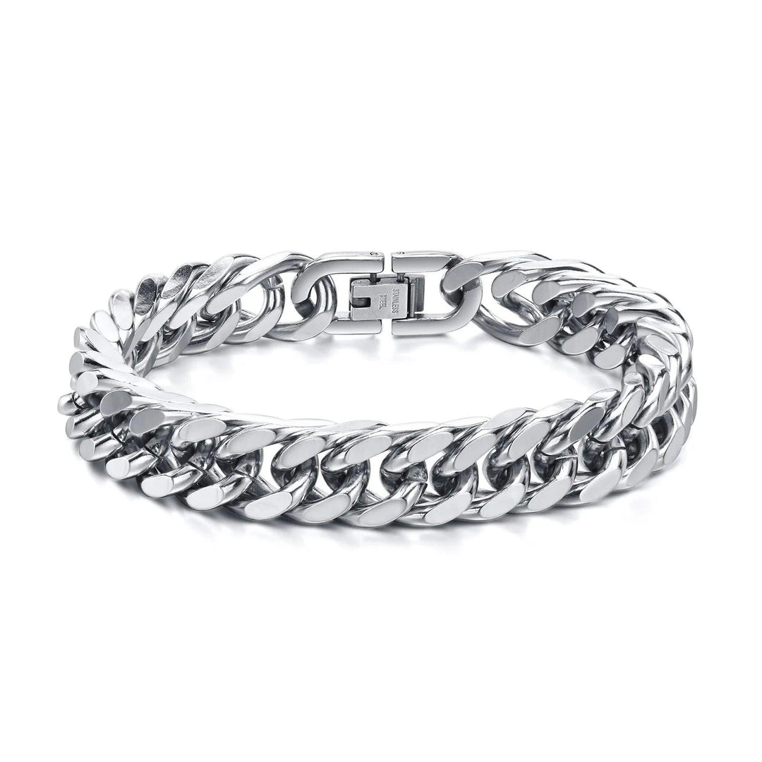 Pulseira Corrente Cubana Aço Inoxidável - Rocktude
