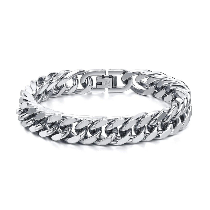 Pulseira Corrente Cubana Aço Inoxidável - Rocktude