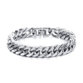 Pulseira Corrente Cubana Aço Inoxidável - Rocktude