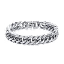 Pulseira Corrente Cubana Aço Inoxidável - Rocktude