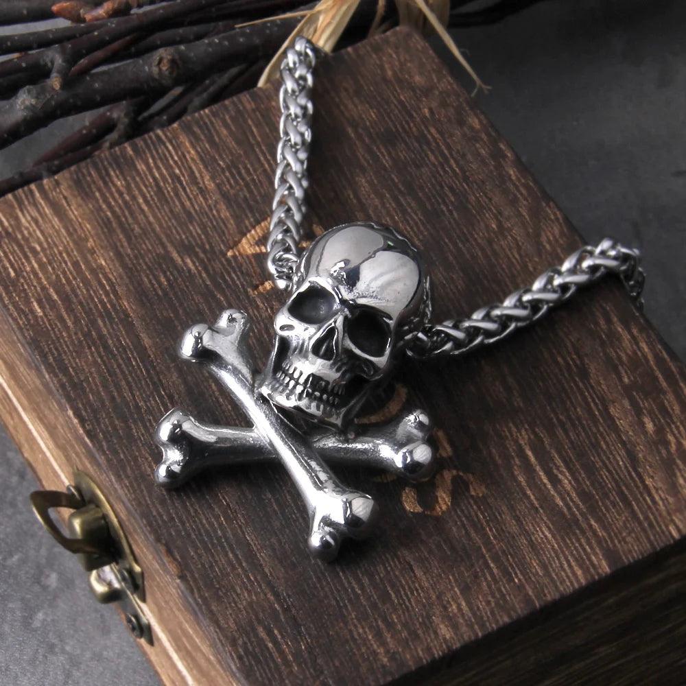 Colar de Caveira Pirata - Rocktude