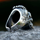 Anel Caveira Eyes Vermelhos - Rocktude