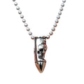 Colar Pingente Bala 38 Caveira - Rocktude