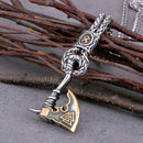Colar Masculino Viking Machado Runa Aço Inoxidável — Rock Nórdico